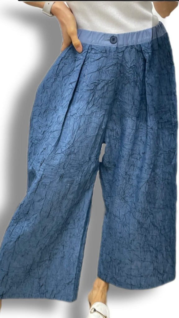 Pantalón cintura tejido relieve